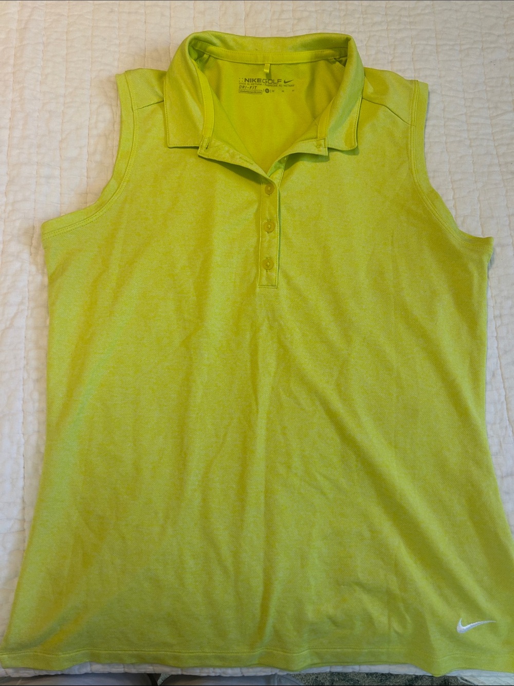 Nike Women’s Sleeveless Polo — Lime Green